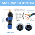 SP11 Tin Soldering Waterproof Connector IP68 Male Plug&Female Socket Rear-nut Docking Panel Mount 2/3/4/5 Pin Cable Wire Connect