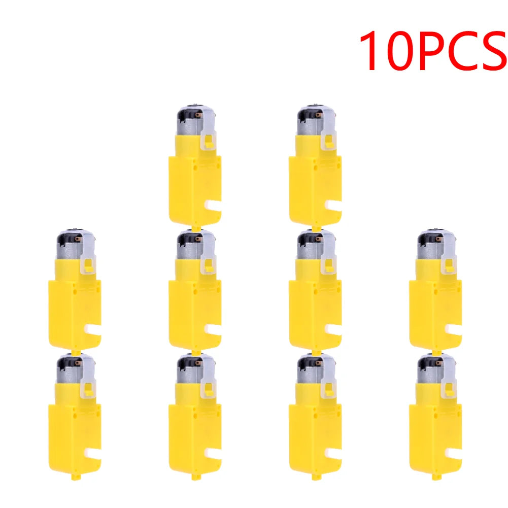 1-10pcs DC 3-12V TT Motor Module Robot Intelligent Car Dual Shaft Geared Motor Gearmotor Gearbox Motor for DIY Smart Car Robot