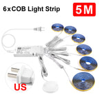 Smart Penetrable Wood COB LED Strip Touch Sensor Light 320Leds/m Warm/Neutral White Parallel Lights Kitchen Backlight Lighting