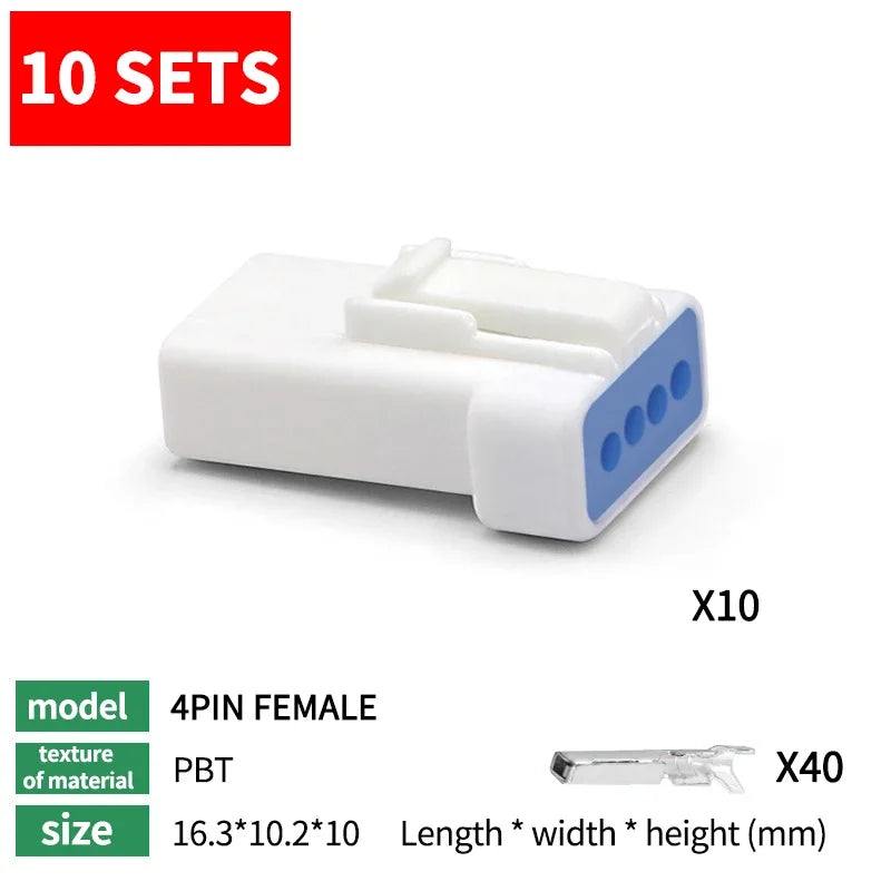 10 sets JST JWPF LED Automotive Wiring Harness 04T-JWPF-VSLE JST 03R JST-02T 02R 06T 08T  Light Strip Motorcycle Connector