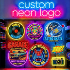 Wakklia Custom Logo Neon Sign, UV Printed Store Neon Sign Customizable Large, Custom LED Logo Sign, Images Print Customized for