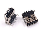 5PCS USB Interface Socket Type A Standard Port Female Male Solder Jacks Connector DIP Straight Vertical Bend Needle PCB Socket