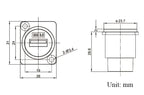 1pc Metal Round/D Type Module RJ45 CAT6&USB 2.0/3.0&Type C&HDMI-Jack Socket Through Network Panel Mounting Electronic Connector