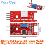 20pcs/1pc A3144E Hall Sensor Unipolar Electronic Magnetic Induction Switch Module 49E A3144/OH3144/Y3144 Hall Effect Sensor