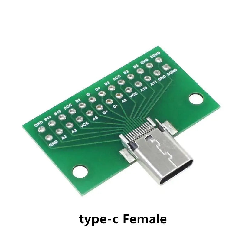 USB 3.1 Connector Type-C Adapter Plate PCB Board Female Male Head Convertor 2*13P to 2.54MM Transfer Test Board USB3.1 Module