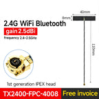 10PCS 2.4G Antenna FPC CDSENET TX2400-FPC Build in Antenna Small Size Interface Light Weight Small Size