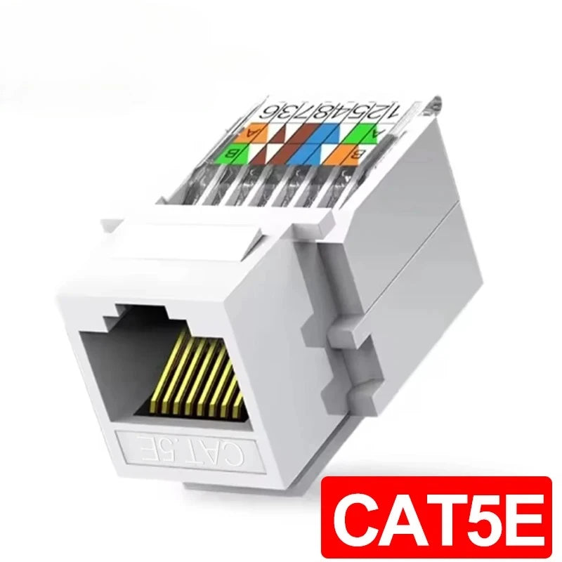 RJ45 Toolless Network Module Cat6 CAT5E Ethernet Keystone Jack No Punch Down Tool For Wall Plate Outlet T568A T568B Wiring