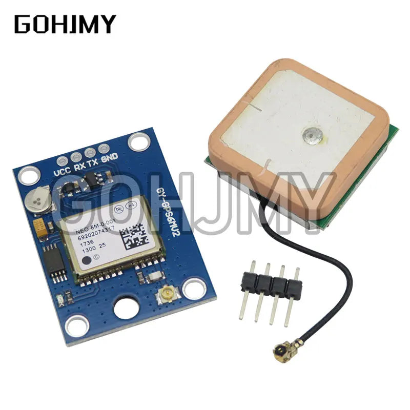 Free Shipping 10pcs GY-NEO6MV2 NEO-6M GPS Module 3V-5V NEO6MV2 with Flight Control EEPROM MWC APM2.5 large antenna for arduino