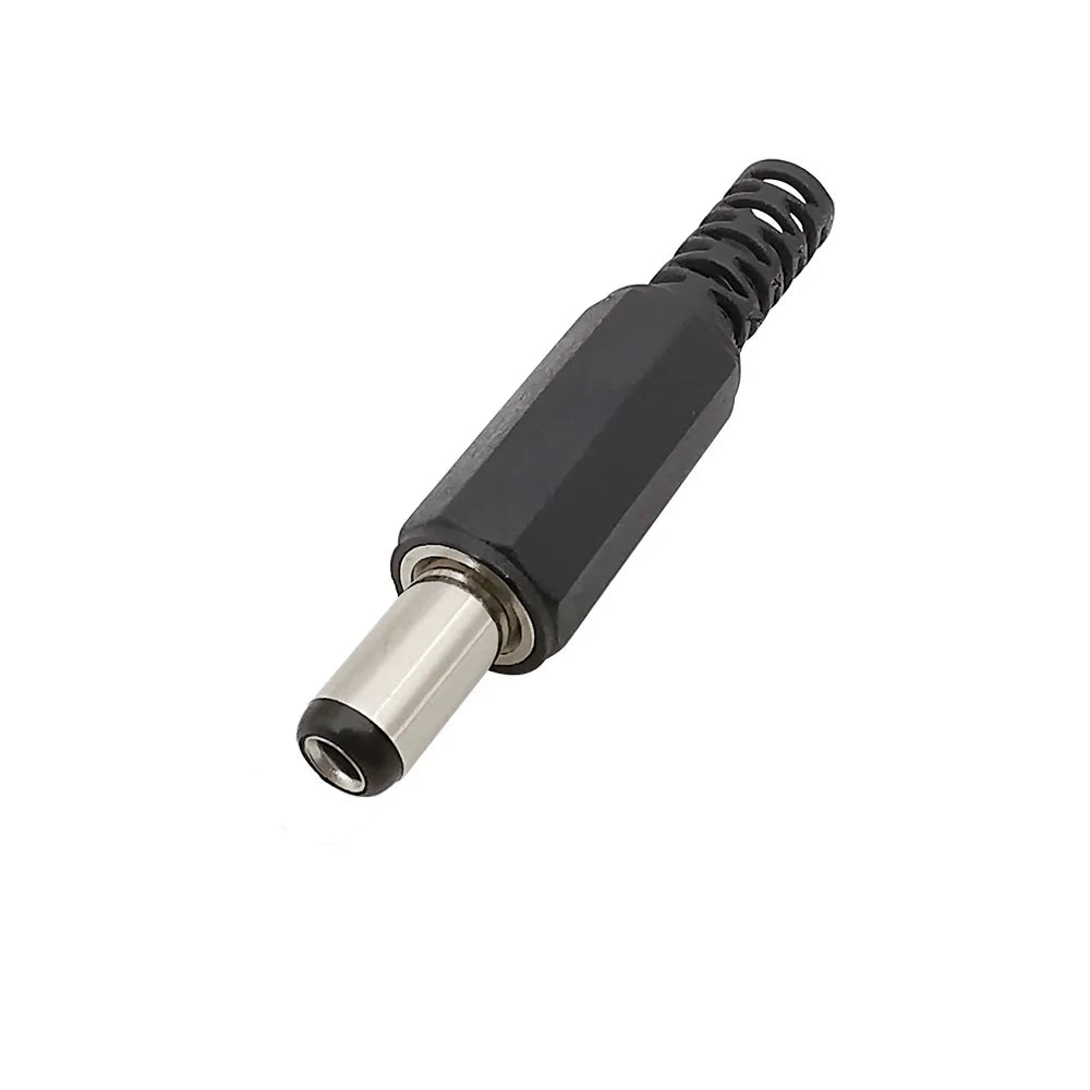 5/10Pcs DC Power Male Plug 5.5mm x 2.5mm Jack Adapter DC Plugs Solder Type Connector 5.5* 2.5mm For DIY Electronics Projects