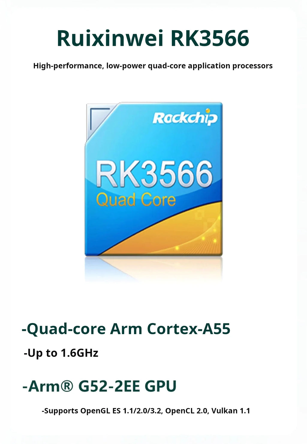 Radxa development board ROCK 3C with 4-core CPU single-board computer, Raspberry Pi alternative