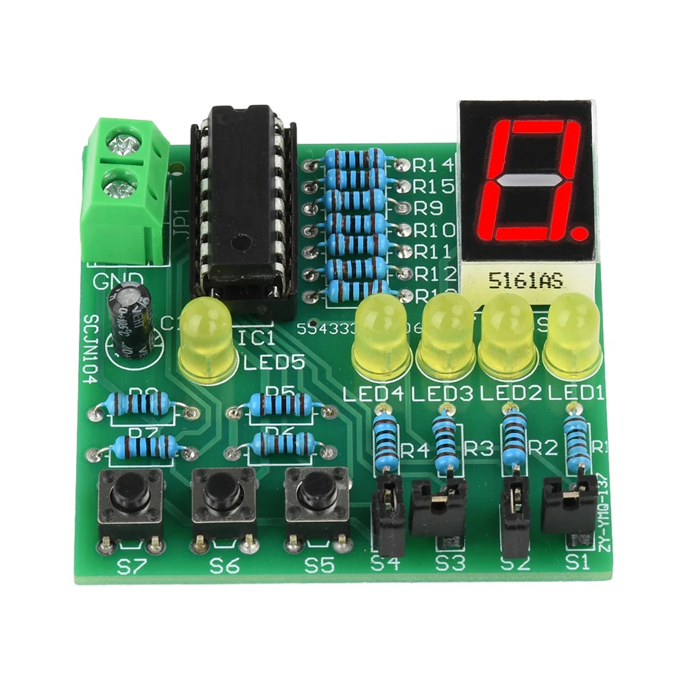 5V BCD to 7-Segment Decoder Driver Module Onboard Latch & Driver Circuit Clear Markings Reinforced Solder Points Re-Weldable PCB