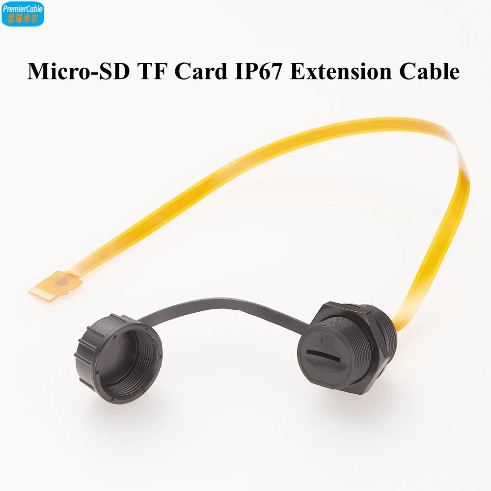 IP67 Waterproof Micro-SD Extension Cable Micro SD TF Card Flex Extender FPC Cable Outdoor Micro SD TF Memory Card Slot