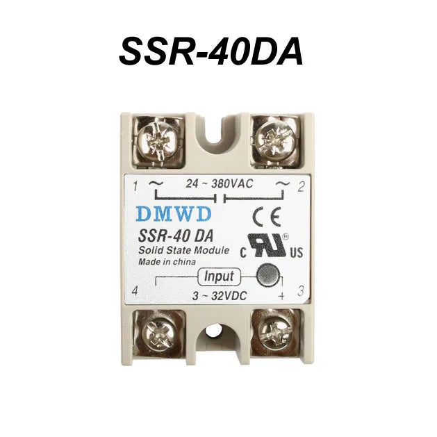 Industrial Solid State Relay SSR DA with Protective Flag SSR-40DA DC control AC Heat sink SSR-10DA SSR-15DA SSR-25DA