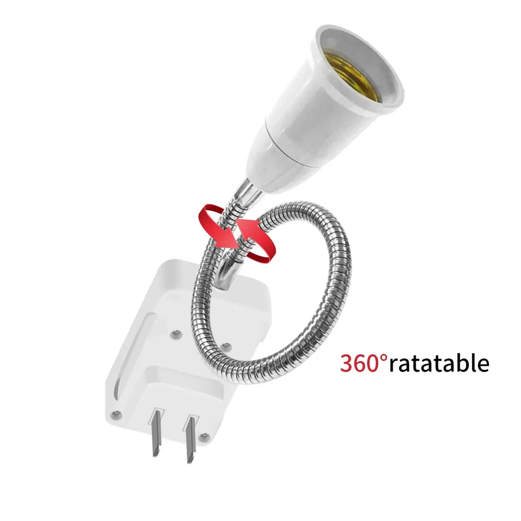 E27 Lamp Base Flexible Bend Mobile Test Light Socket Light Adapter Plug Switch EU US UK Plug Lamp Holder For LED Table Lamp Led
