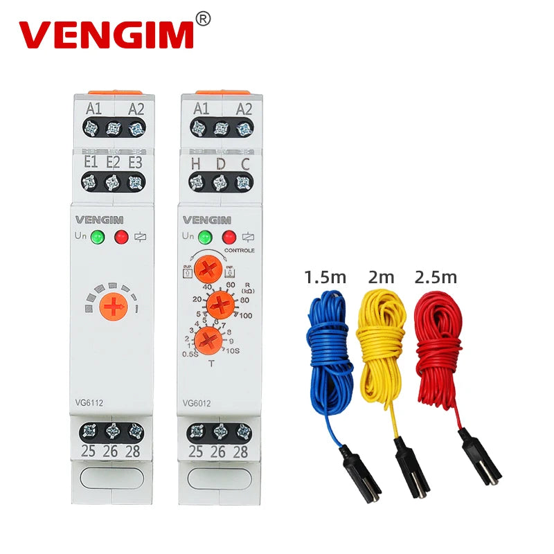 Liquid Level Control Relay Water Level Monitoring Relay 220V Automatic Water Pump Controller Switch with Stainless Sensor