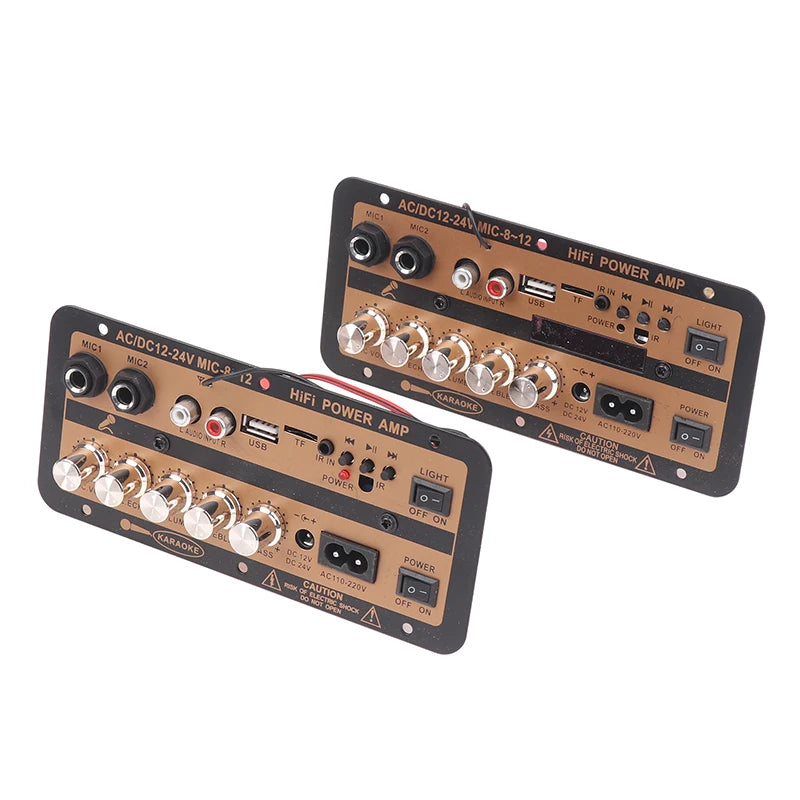 EU/US Plug Bluetooth 5.0 Amplifier Board With Optical Audio AMP USB FM Radio TF Player DIY Audio For Karaoke Home Car 110V/220V