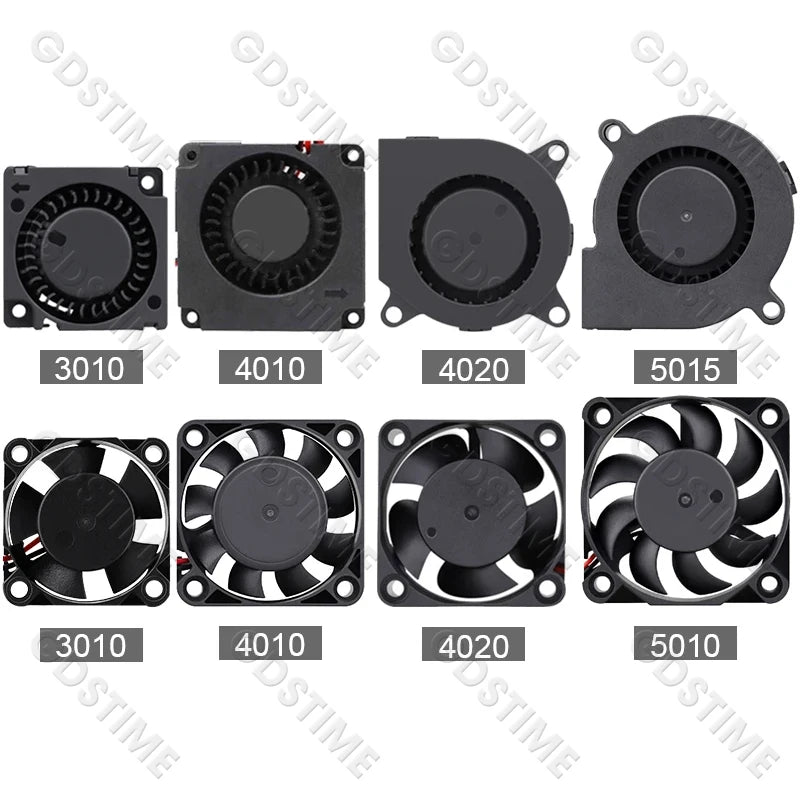Gdstime Brushless Turbo Fan 24V Dual Ball 30mm 40mm 50mm For 3D Printer Fan DC Blower Cooling Fan 3010 4010 4020 5015 Clooer