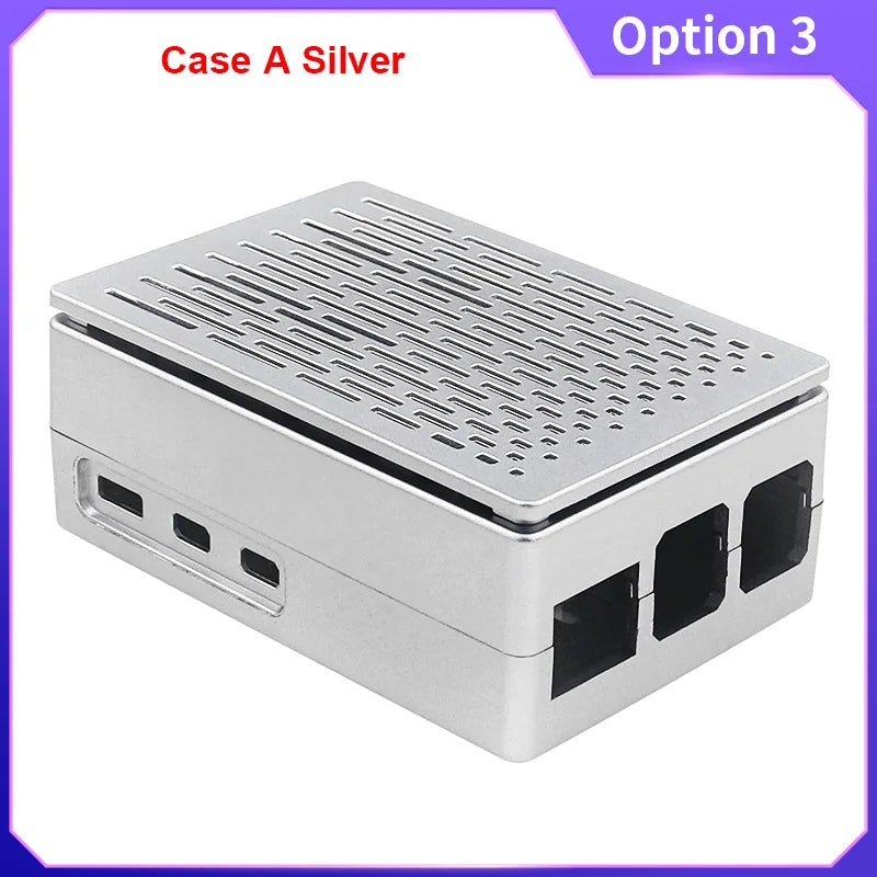 Raspberry Pi 5 ABS Case Black Silver Plastic Shell Optional PWM Cooling Fan Protection Box for Raspberry Pi 5