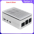 Raspberry Pi 5 ABS Case Black Silver Plastic Shell Optional PWM Cooling Fan Protection Box for Raspberry Pi 5