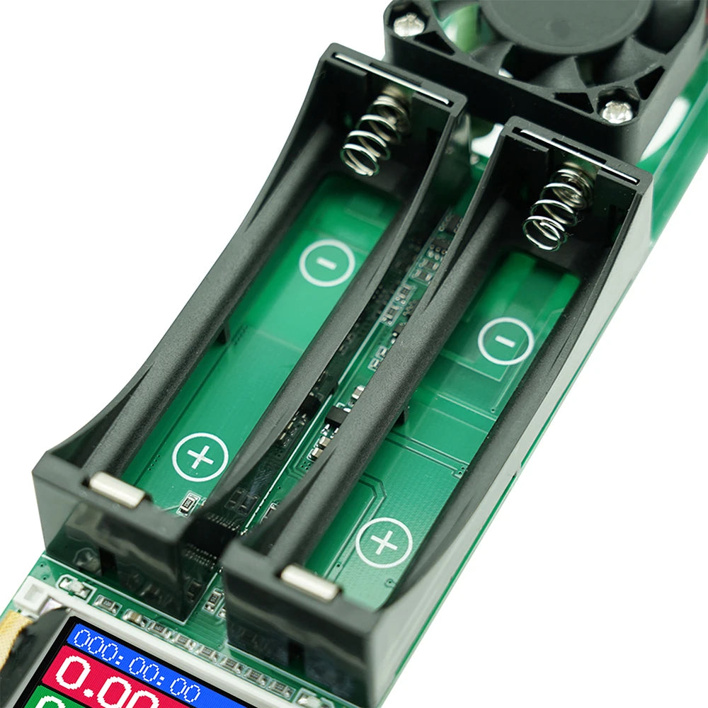 2 Channel 18650 Battery Capacity Internal Resistance Tester Automatic Charge Discharge Electronic Load Module TYPEC Power Supply