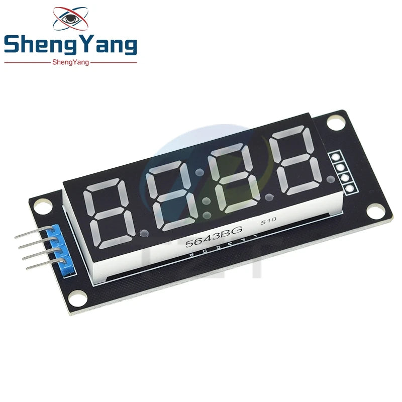 TM1637 LED Display Module for Arduino 4 Digit Tube 7 Segment 0.56 inch Time Clock Indicator Module Red Blue Green Yellow White