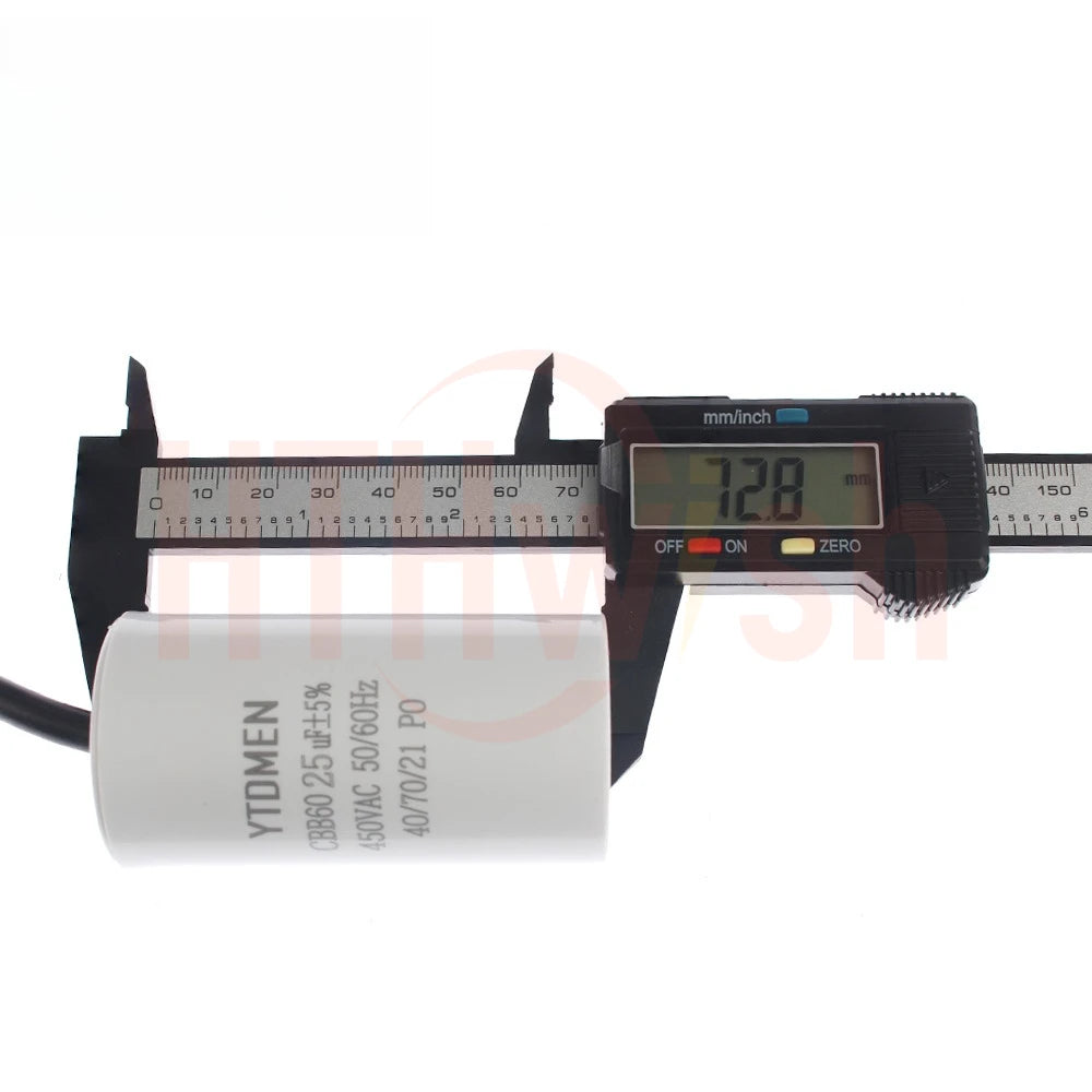 1pc CBB60 Motor Run Capacitors 5% for Washing Machine 450V 3UF 4UF 5UF 6UF 8UF 10UF 12UF 15UF 18UF 20U 450VAC Starting Capacitor