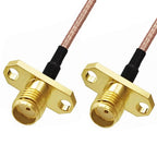 MMCX Male Right Angle to 2X SMA 2-Hole Panel Y Type Splitter Combiner Pigtail Cable 15CM 6" For Wifi Router