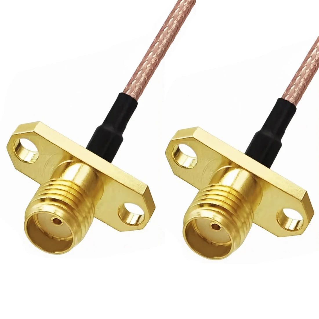 MMCX Male Right Angle to 2X SMA 2-Hole Panel Y Type Splitter Combiner Pigtail Cable 15CM 6" For Wifi Router