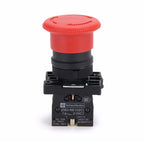 Electrical Equipment Emergency Stop Switch Rotating Reset Constant Close Push Button Control Switches 22mm Mounting Hole Machine