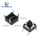 20PCS 6x6 Push Button Switch DIP 6X6X4.3 Light Touch Switch 6*6*4.3/5/6/7/8/9/10/11/12/13MM The Power Switch 4Pins