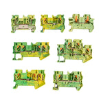 2Pcs PT2.5/PTTB2.5/PT2.5-TW/PTV2.5-PE Push-in Ground DIN Rail Terminal Block Side-Entry Earth Plug Wire Conductor Connectors