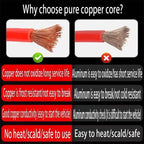 4-meter Fully Enclosed Car Battery Jumper Wire, Pure Copper Connection Wire, Thickened Jumper Wire, Jumper Wire Jumper Cable