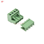 10Sets 2edg 2/3/4/5/6/7/8/9 Pin Screw Terminal Block Connector 5.08mm Pitch Plug + Straight Pin Header Socket For Pcb 2p 3p 4p