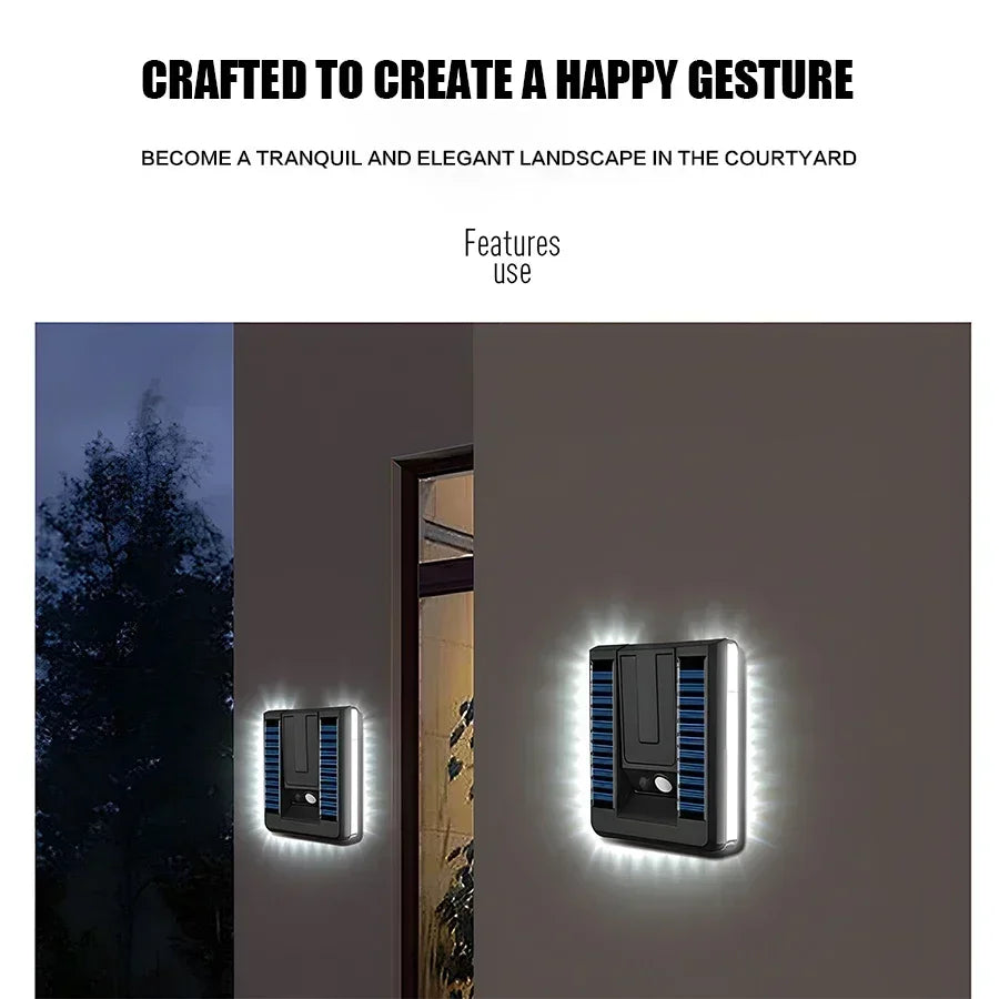 Foldable LED 120° Solar Light Outdoor Wall Lamp Waterproof Spotlights Lamp Motion Sensor Solar 3 Modes Street Light Garden Decor