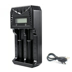 PHOMAX 18650 LCD Rechargeable Battery Fast Charger For Li-ion 18650 26650 14500 16340 18500 & AA AAA 1.2V Ni-MH Ni-Cd Battery