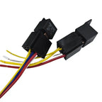 1Set 4/5 Pin Automotive Relay 12V DC 24V 40A Waterproof Relay For Motorcycle Headlight Air Conditioner With Socket