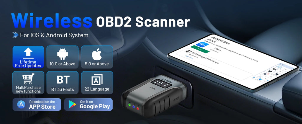 XTOOL Anyscan A30M Bluetooth OBD2 Scanner Car Diagnostic Tools 26+ Reset Service Code Reader CANFD Protocol Lifetime Free Update