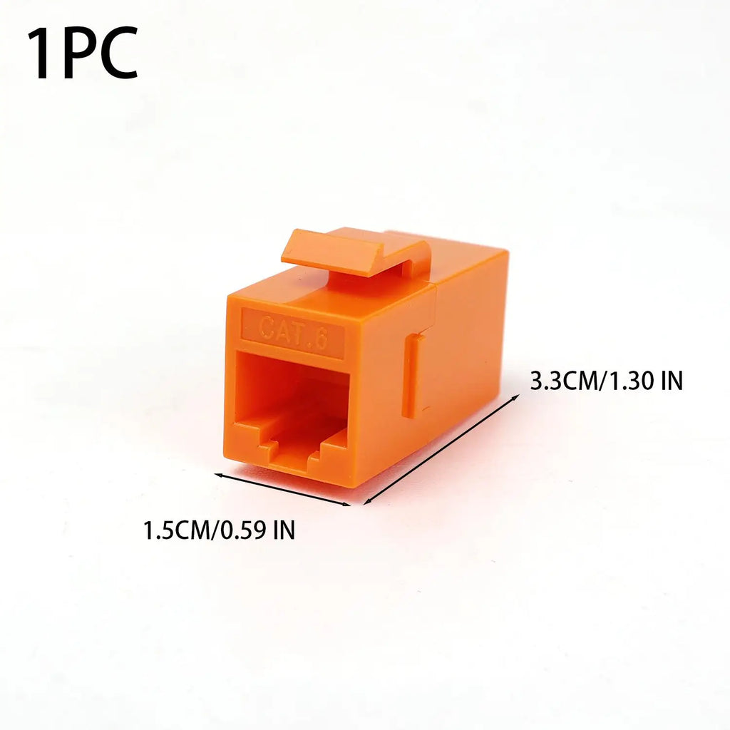 For RJ45 CAT6 Keystone Coupler Colorful Network Straight-through Connector Cat6 RJ45 Adapter Insert Inline Coupler CAT6 Keystone