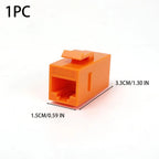 For RJ45 CAT6 Keystone Coupler Colorful Network Straight-through Connector Cat6 RJ45 Adapter Insert Inline Coupler CAT6 Keystone