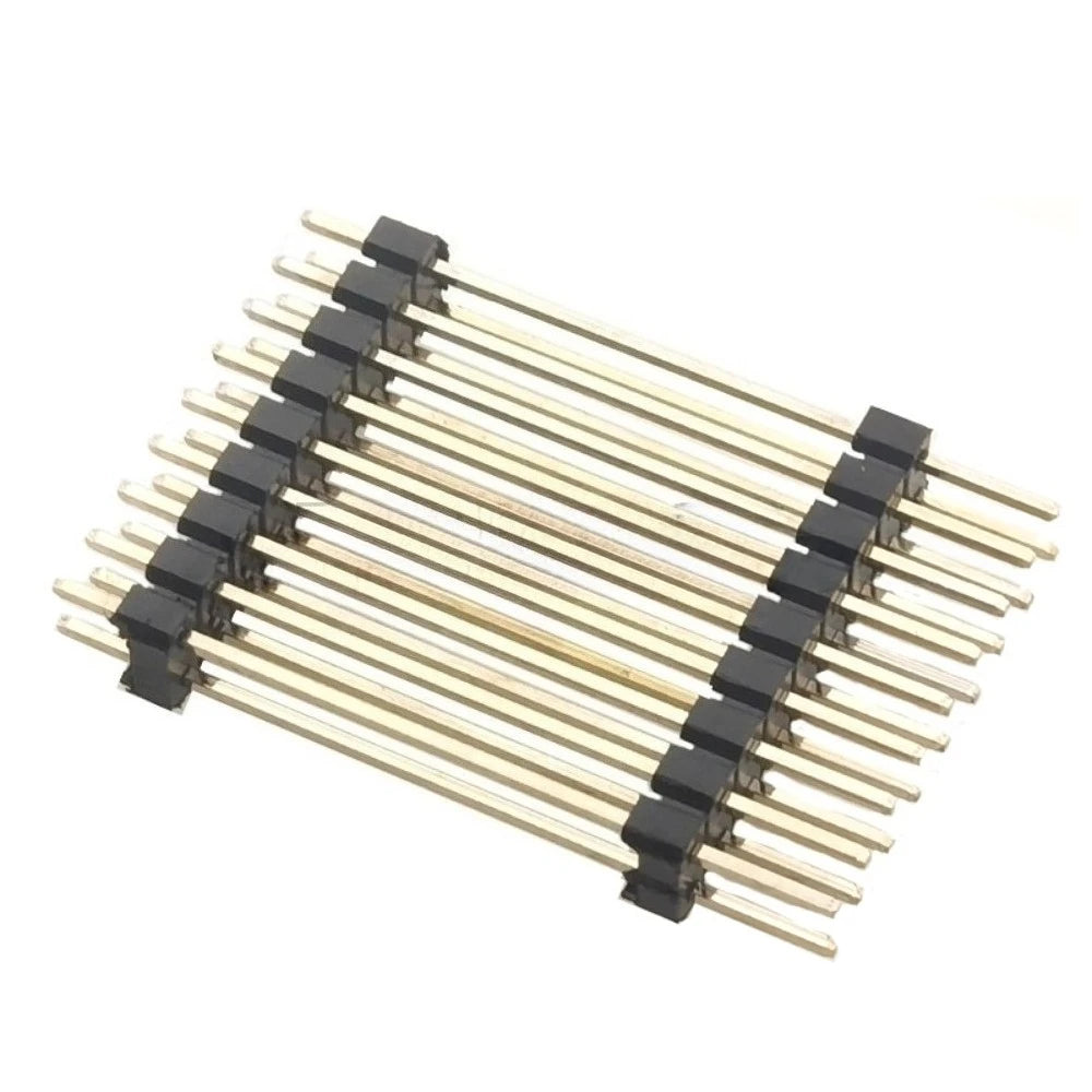 50pcs 2.54mm Straight 2x2/3/4-40p L11.5/13/15/17/19/21/25-50mm Gold Dual Row Double Insulation PCB Board Spacer Male Pin Header