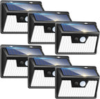 Solar Lights Outdoor Waterproof, 140LED Motion Sensor Light, 3 Modes Solar Powered Fence Security Lights for House Outside