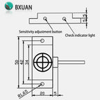 E2K-F Capacitive Proximity Switch Sensor 10mm Sensing Range NPN PNP 12-24V DC Square Capacitive Sensor