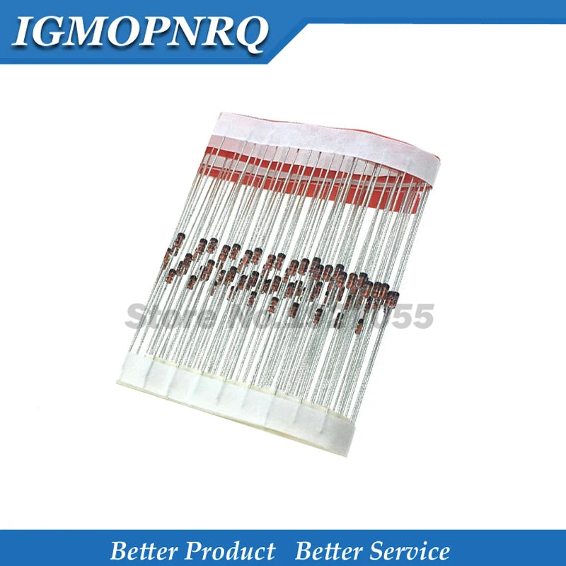 100pcs 1/2W  Zener diode BZX55C 2V2 2V 2V2 2V4 2V7 3V 3V3 3V6 3V9 4V3 4V7 5V1 5V6 6V2 6V8 7V5 8V2 9V1 10V 11V 12V 13V 15V DO-35