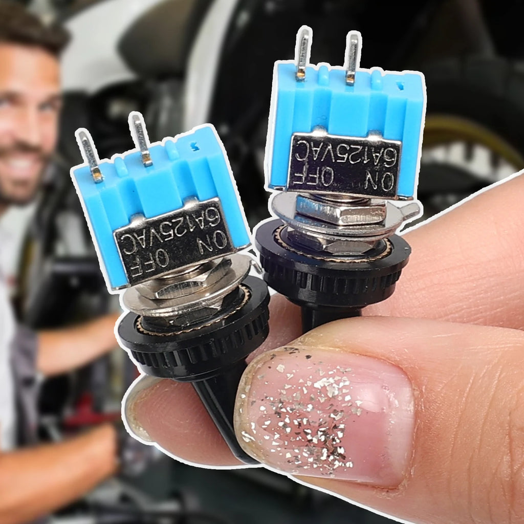 1-10PCS MT-S101 2-Pin 2-Position Miniature Toggle Switch Blue Micro Toggle Switch Tool Motorcycle Boat Supplies Accessories