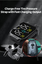 Yangood TMPS Motorcycle Tire Pressure Sensor Waterproof LCD Color Display Real-Time Safety Tire Pressure Monitoring System