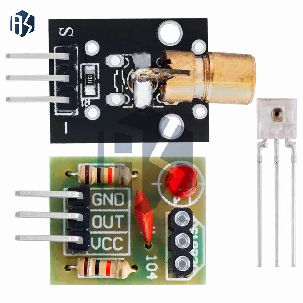 KY-008 650nm Laser Transmitter Module with Laser Sensor Module Non-Modulator Tube Laser Receiver Module Kit