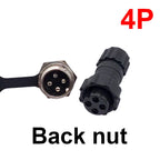 GX16 M16 Waterproof Circular Connector 2 3 4 5 6 7 8 9 10 Pin Back Nut Docking Male Female Plug Socket Cable Panel Mount Outdoor