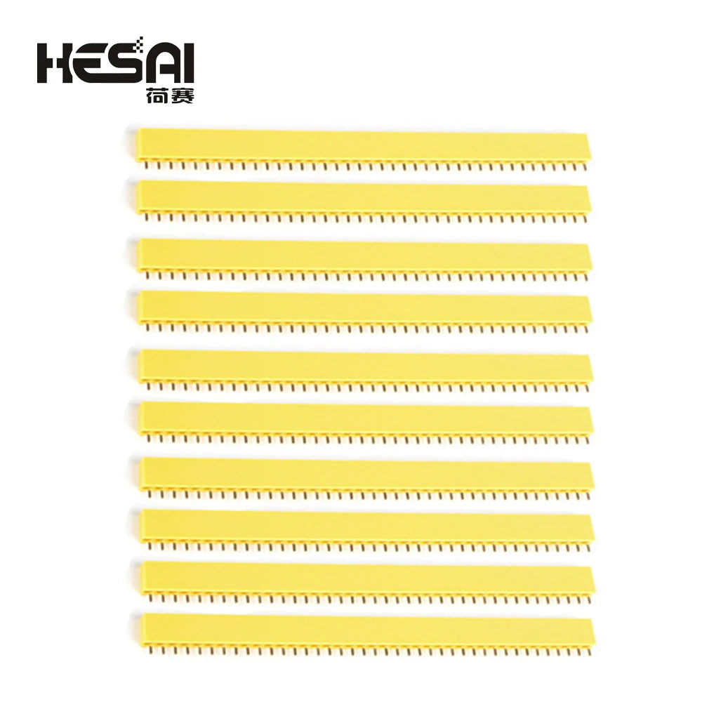 10PCS 2.54mm Single Row Female PCB Board Pin Header Connector Strip Pinheader 1x40 Pin Colourful Socket