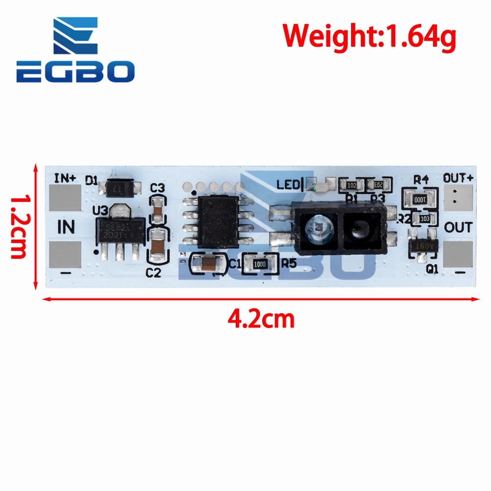 Touch Switch Capacitive Module 5V-24V 3A LED Dimming Control Lamps Active Components Short Distance Scan Sweep Hand Sensor Touc