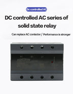 3 Phase 10A 25A 40A DA 60A 80A 100A 150 200A Three Phase SSR 3-32VDC Control 40-480V AC Solid State Relay SSR AC Three DC-AC